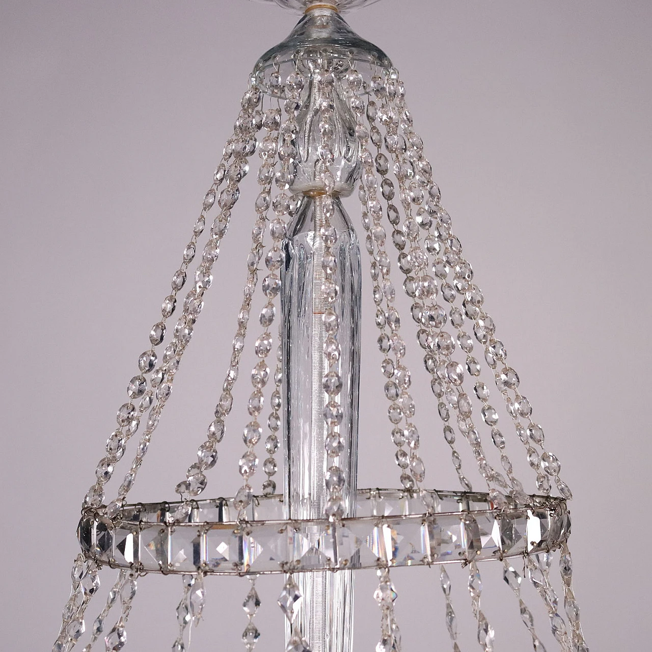 Regency style 6-light bell chandelier from the 19th century 7