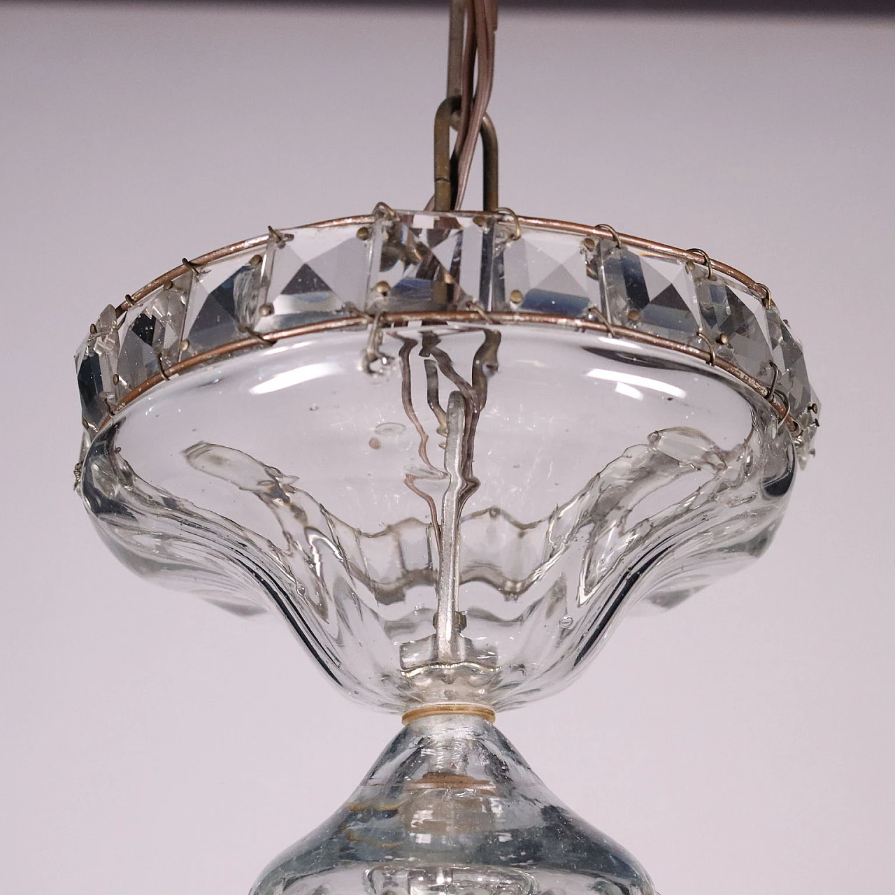 Regency style 6-light bell chandelier from the 19th century 8