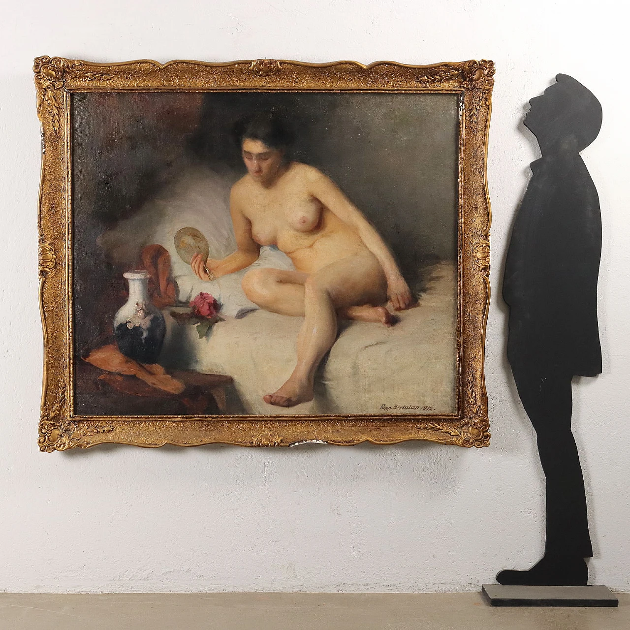 Papp Bertalan, female nude, oil on canvas, 1912 2