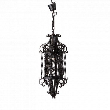 Lantern in wrought iron, 19th century