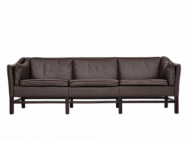 Brown leather sofa by G. Thams for Grant Møbelfabrik, 1970s