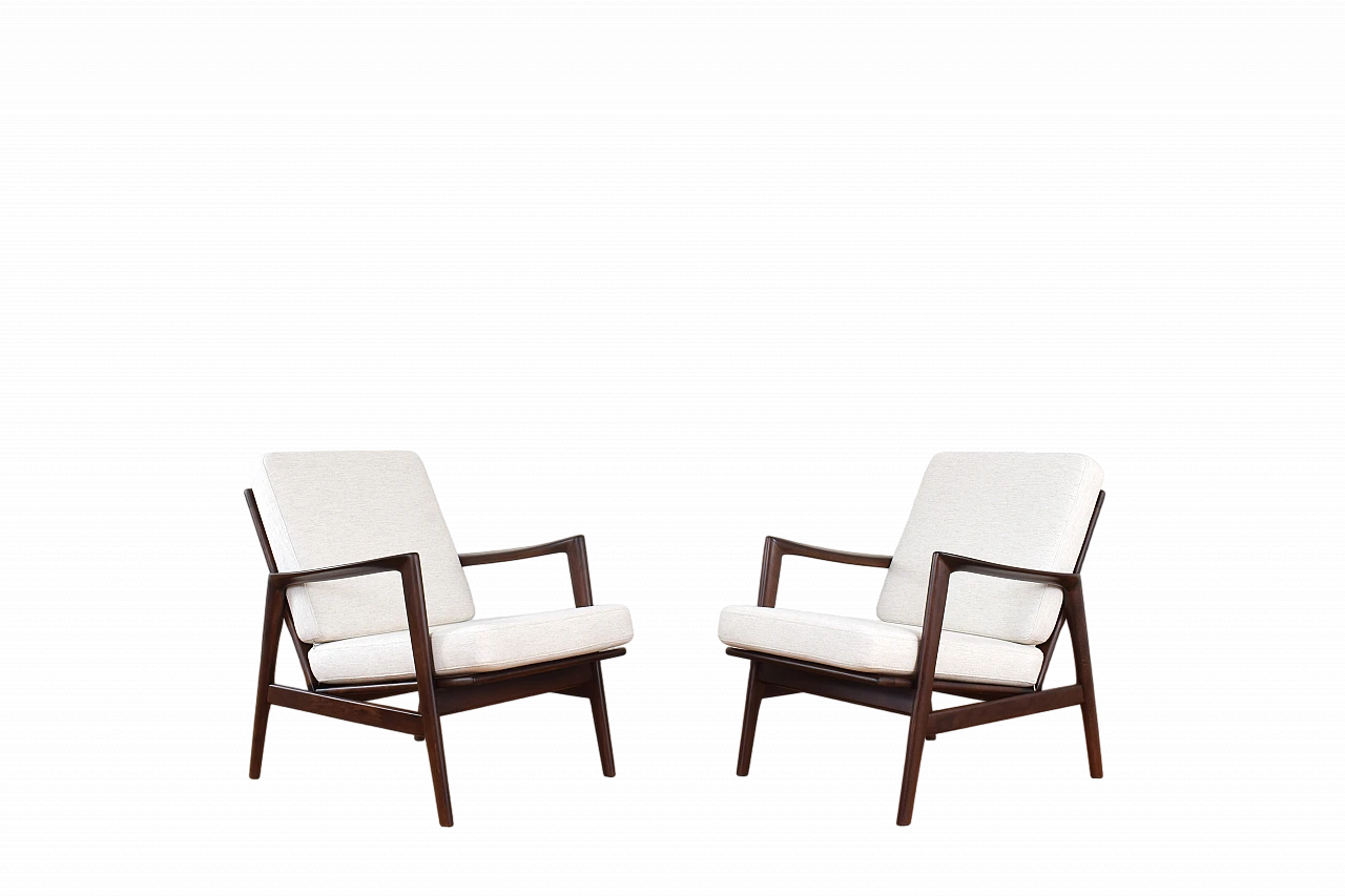 Pair of Stefan armchairs by Swarzędzka Fabryka Mebli, 1960s 16
