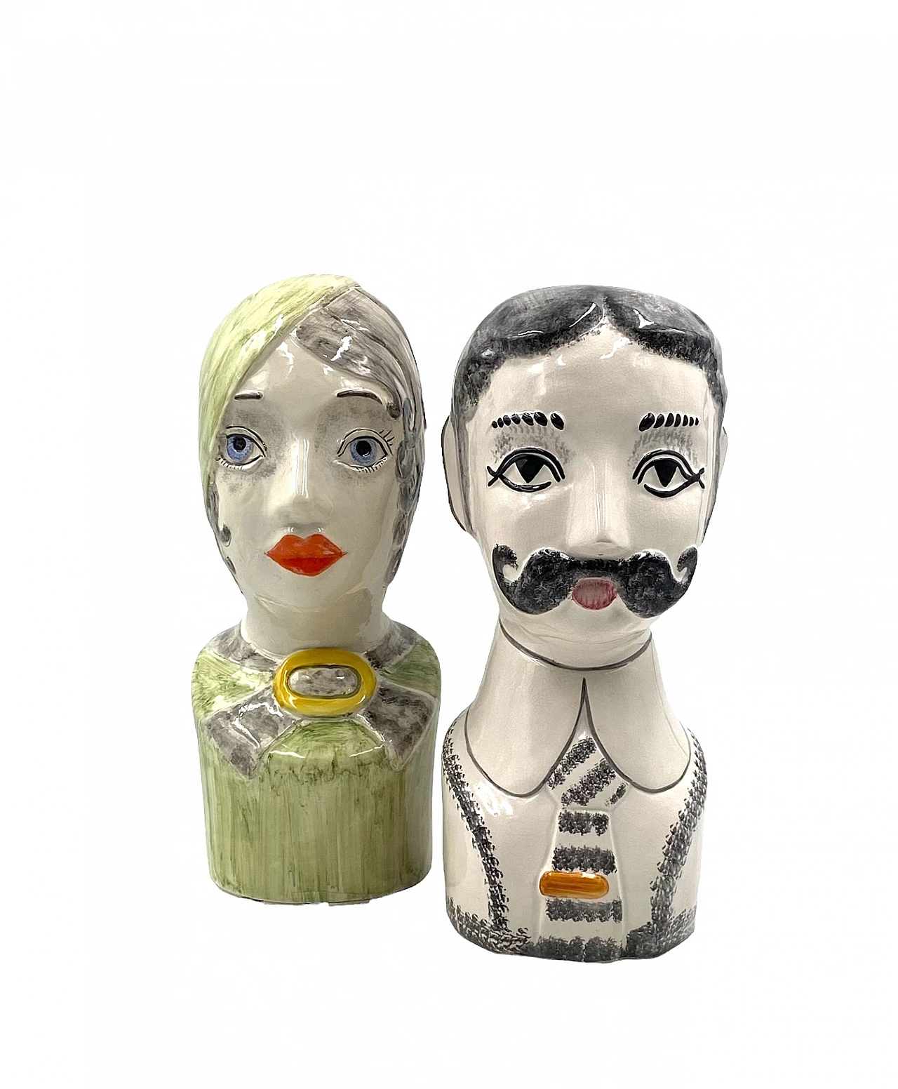 Pair of half busts by Tarcisio Tosin La Freccia, 1960s 5