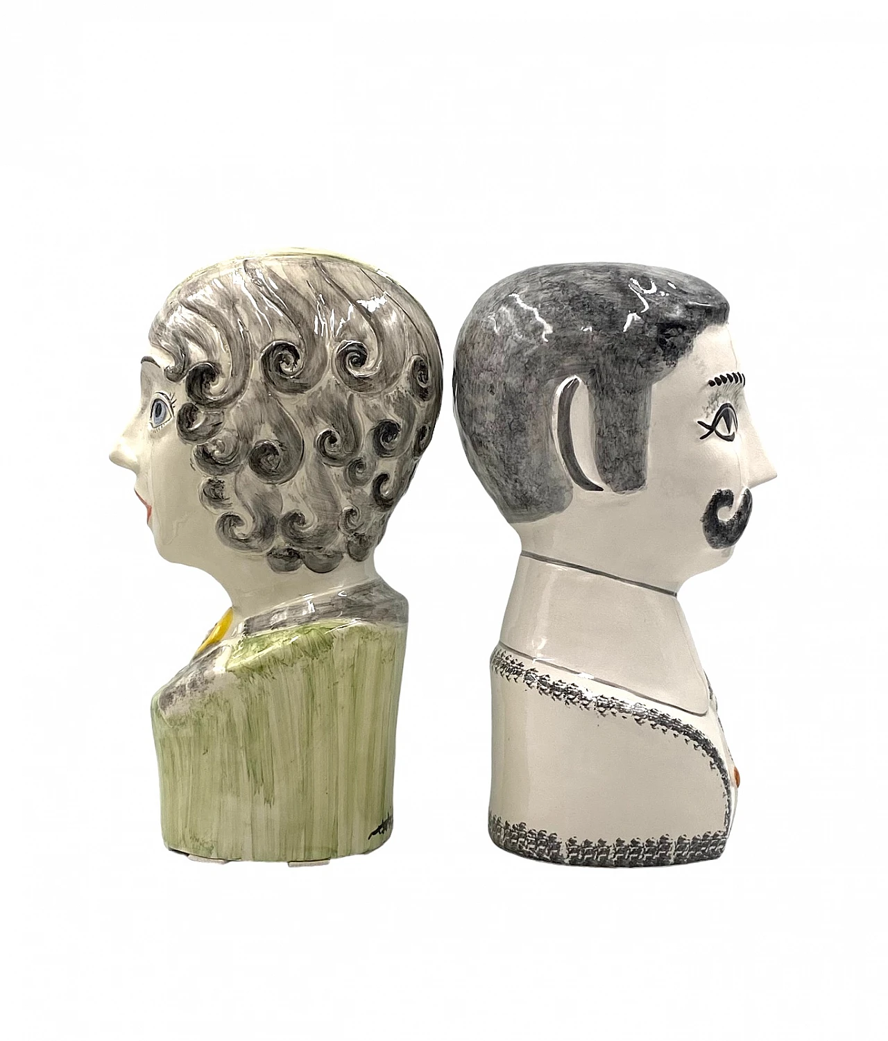 Pair of half busts by Tarcisio Tosin La Freccia, 1960s 6