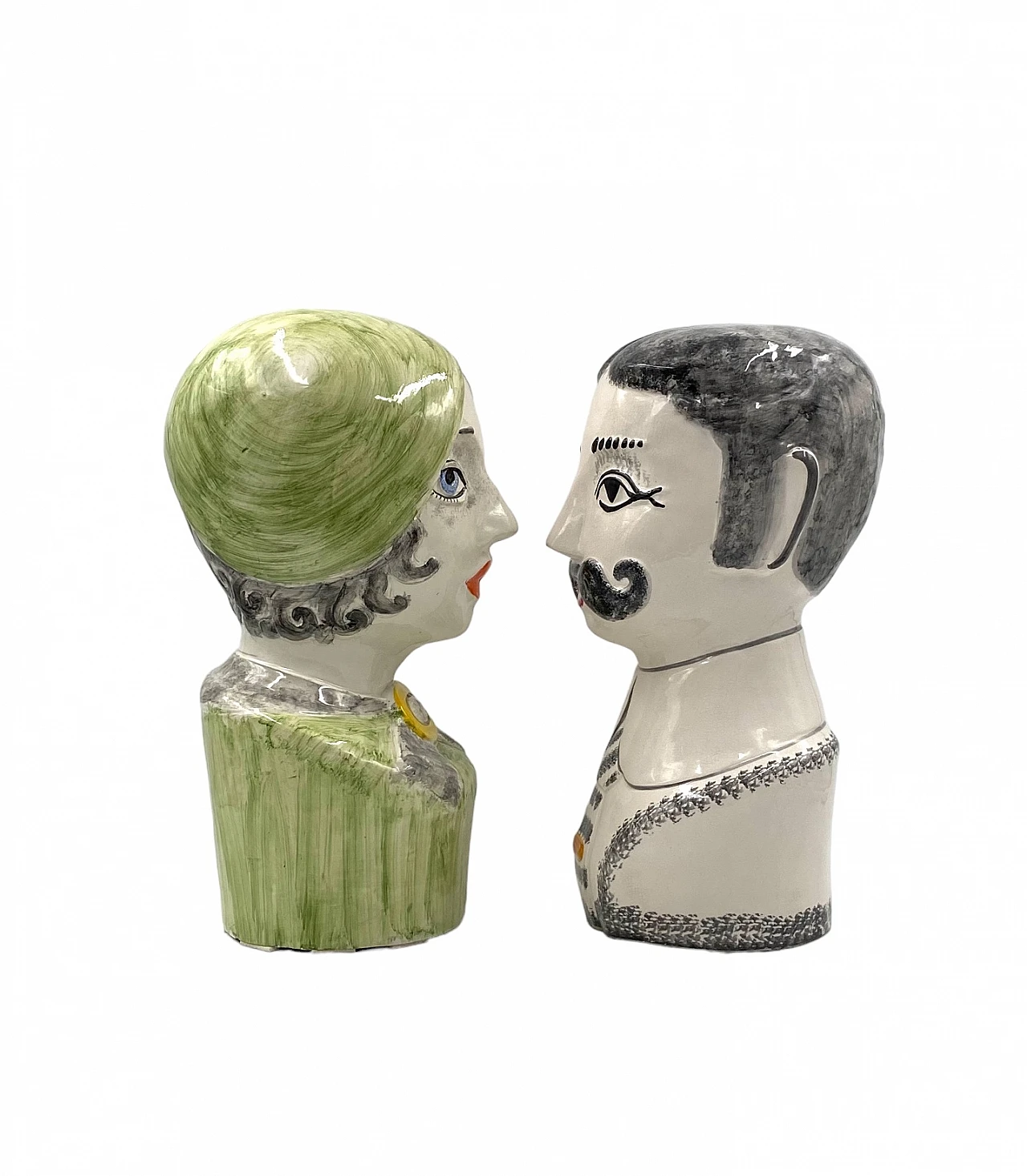 Pair of half busts by Tarcisio Tosin La Freccia, 1960s 8