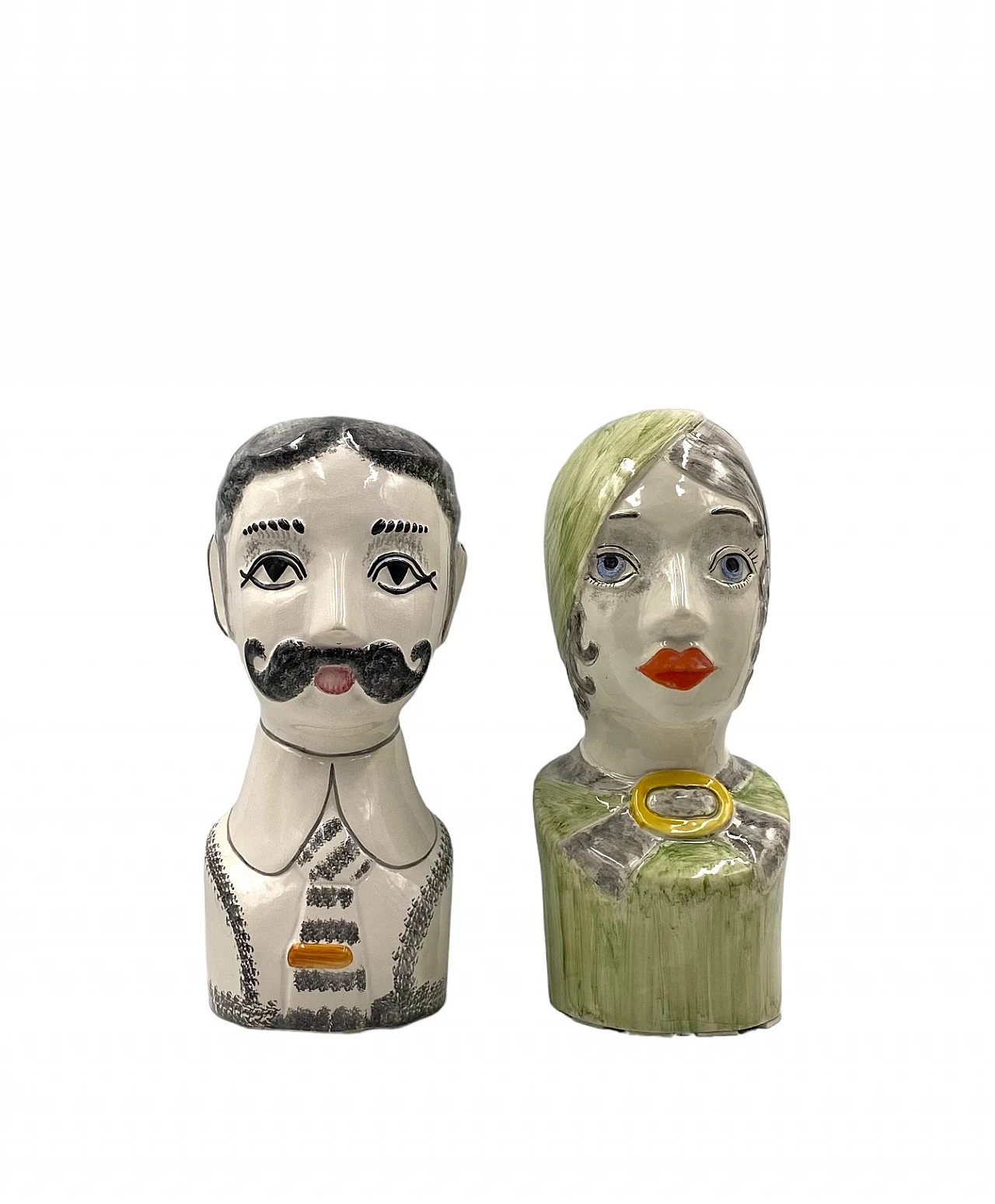 Pair of half busts by Tarcisio Tosin La Freccia, 1960s 14