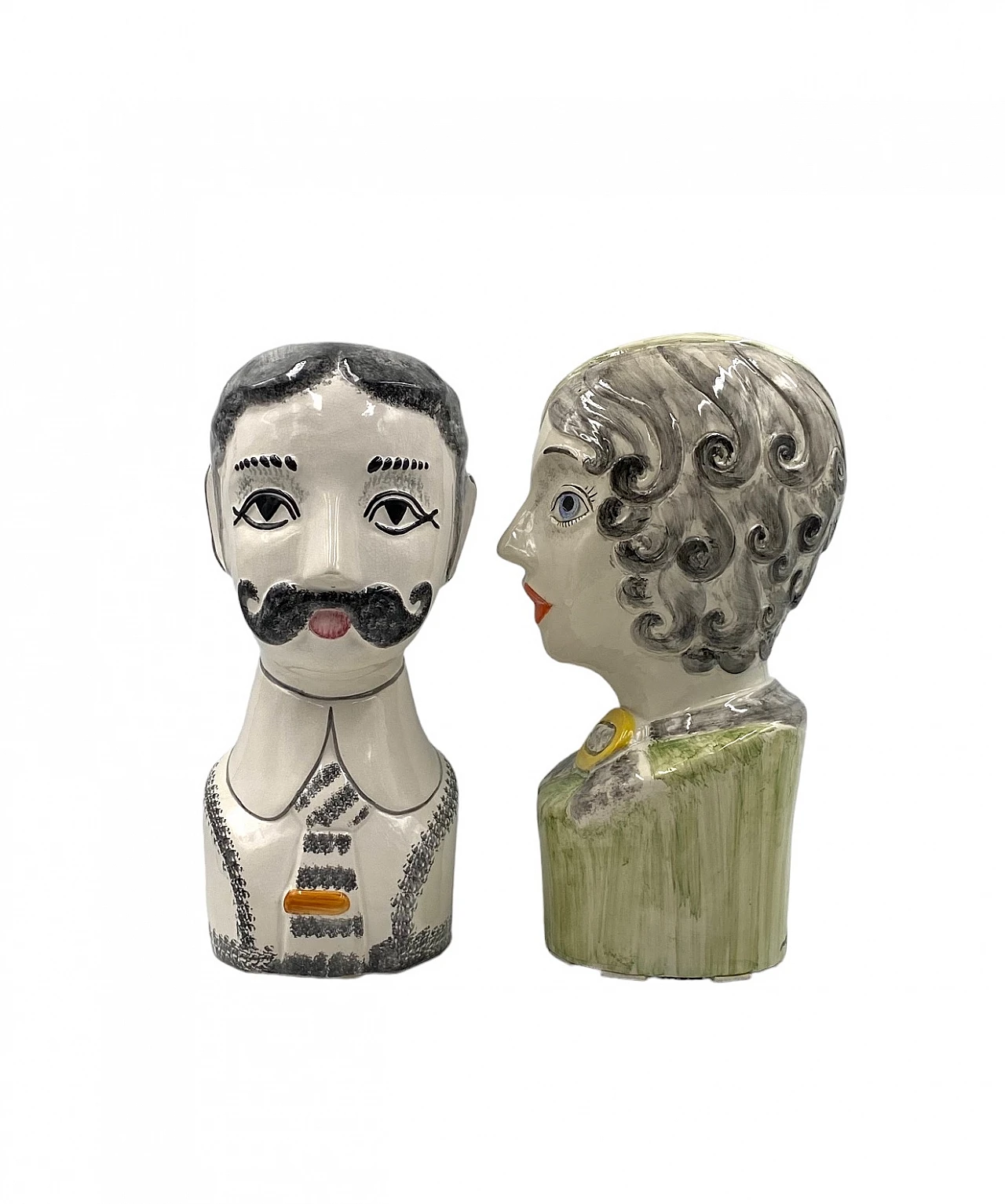 Pair of half busts by Tarcisio Tosin La Freccia, 1960s 15