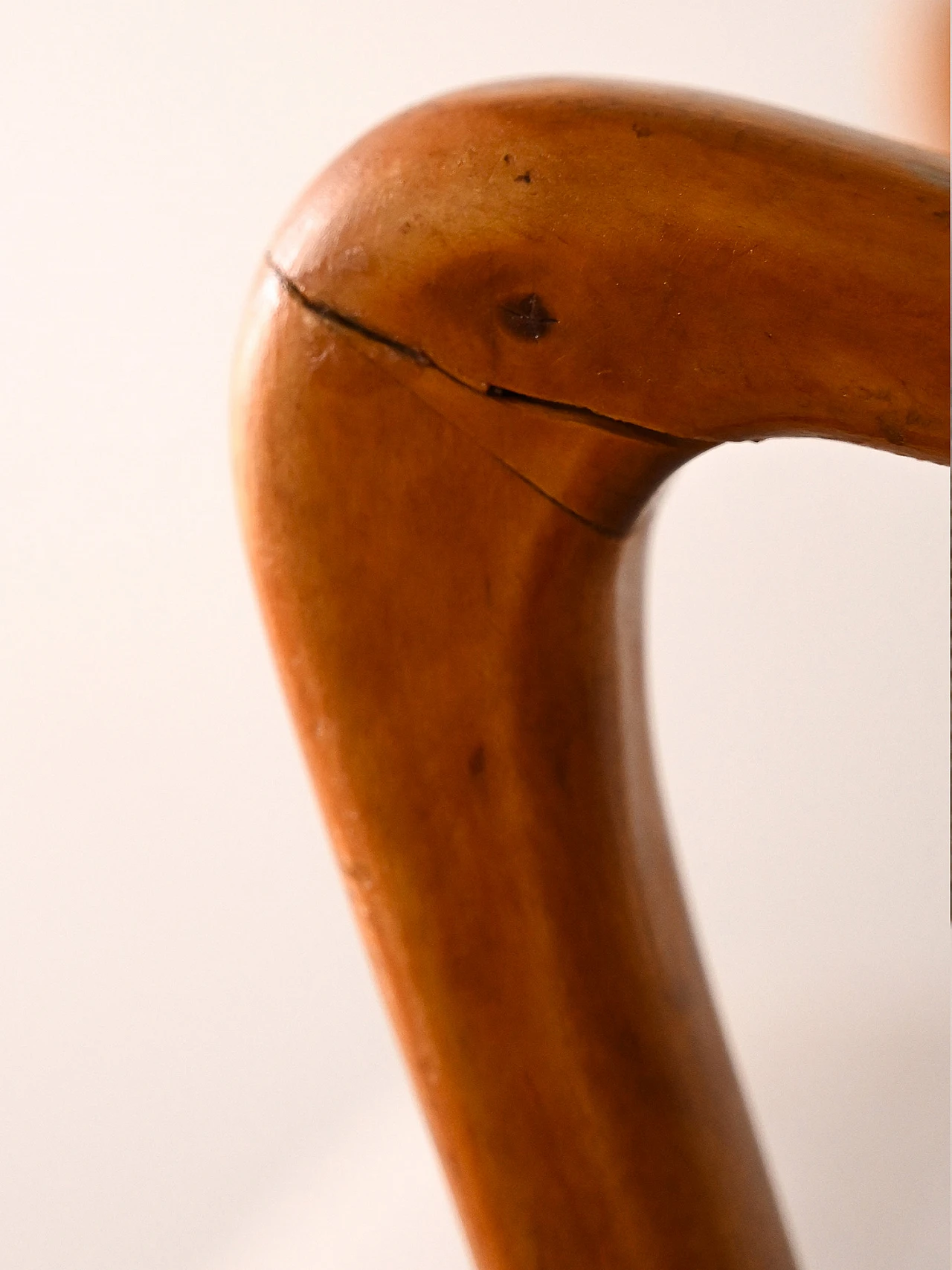 Pair of Scandinavian wood and fabric armchairs, 1940s 8
