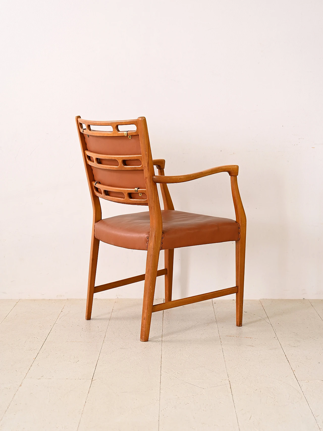 Wood and leather armchair by David Rosén, 1960s 3