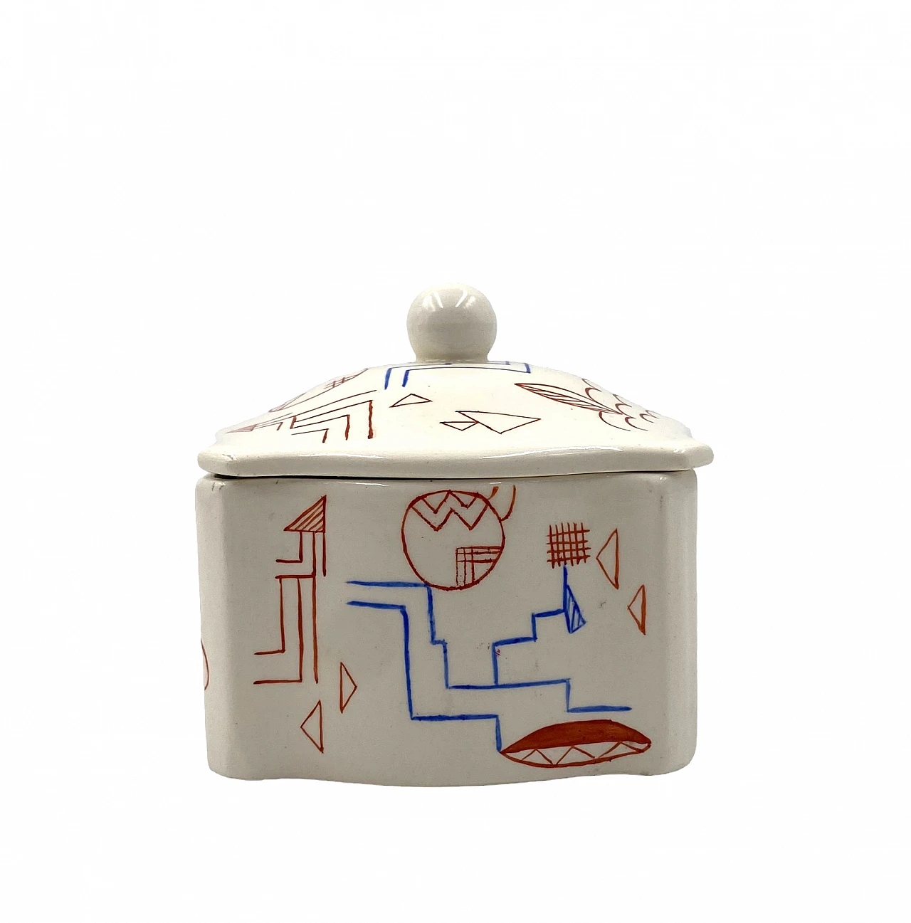 German Futurist ceramic box, 1930s 10