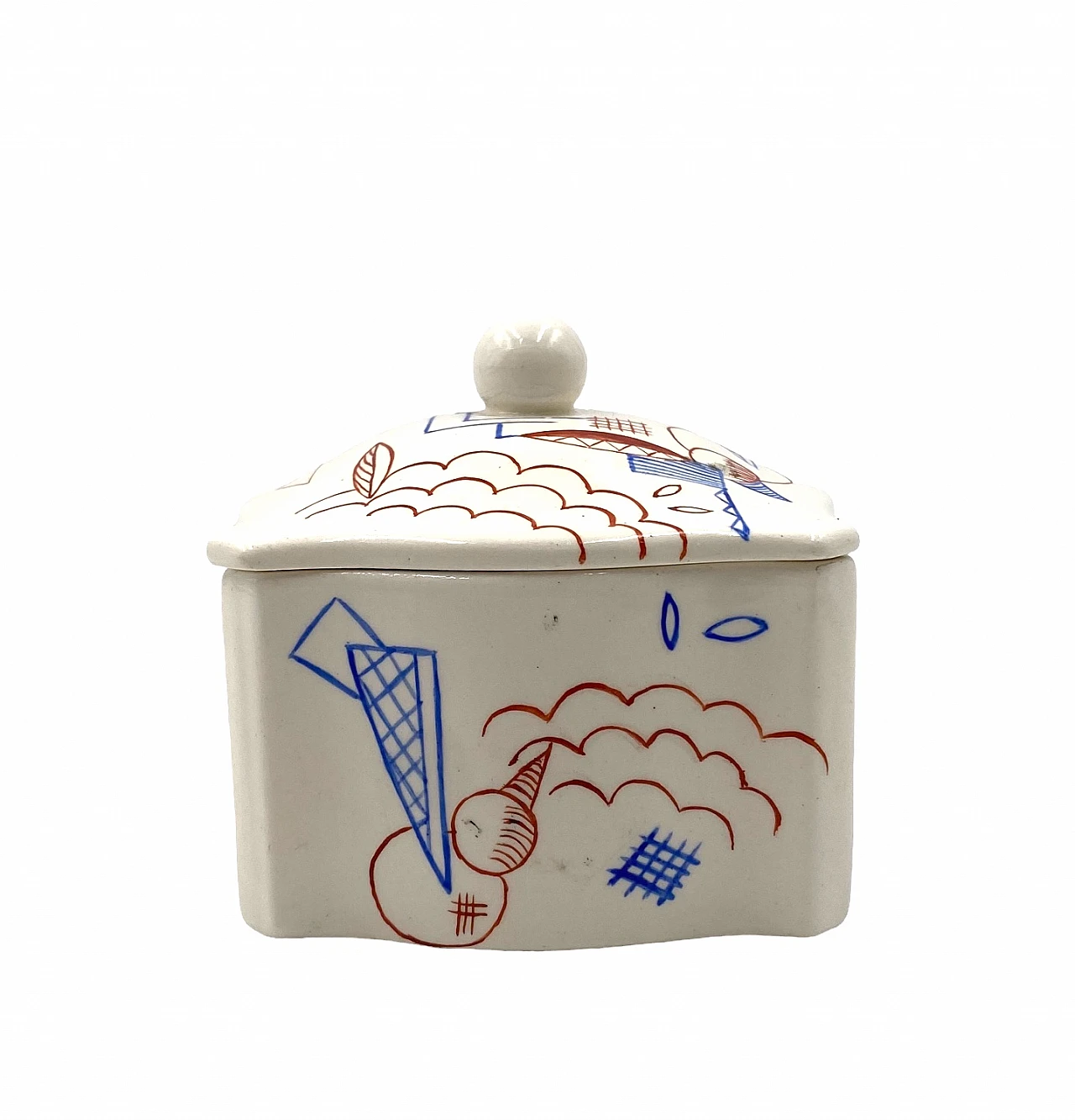 German Futurist ceramic box, 1930s 12