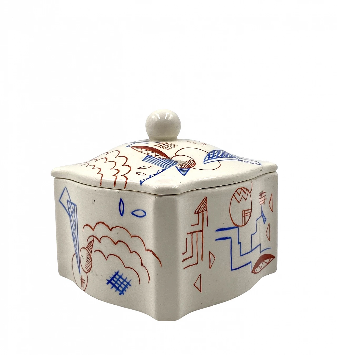 German Futurist ceramic box, 1930s 13