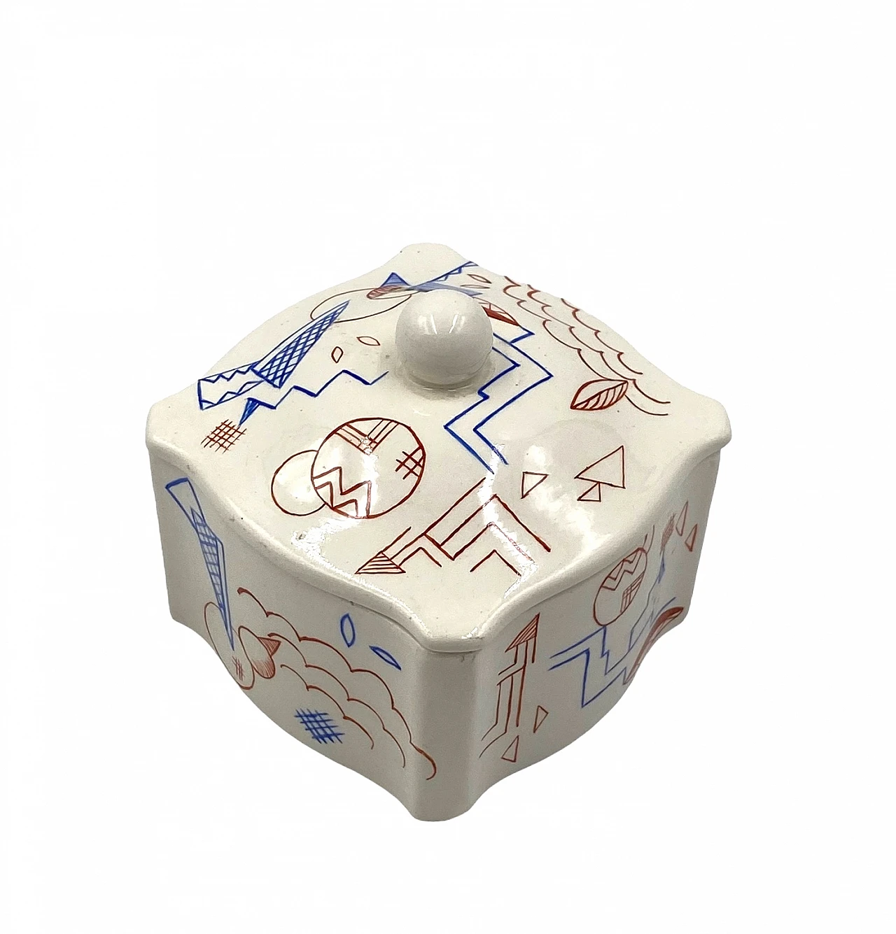 German Futurist ceramic box, 1930s 15