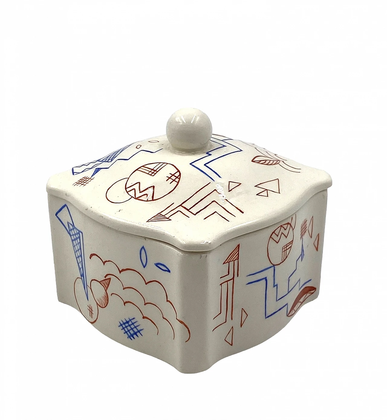 German Futurist ceramic box, 1930s 17