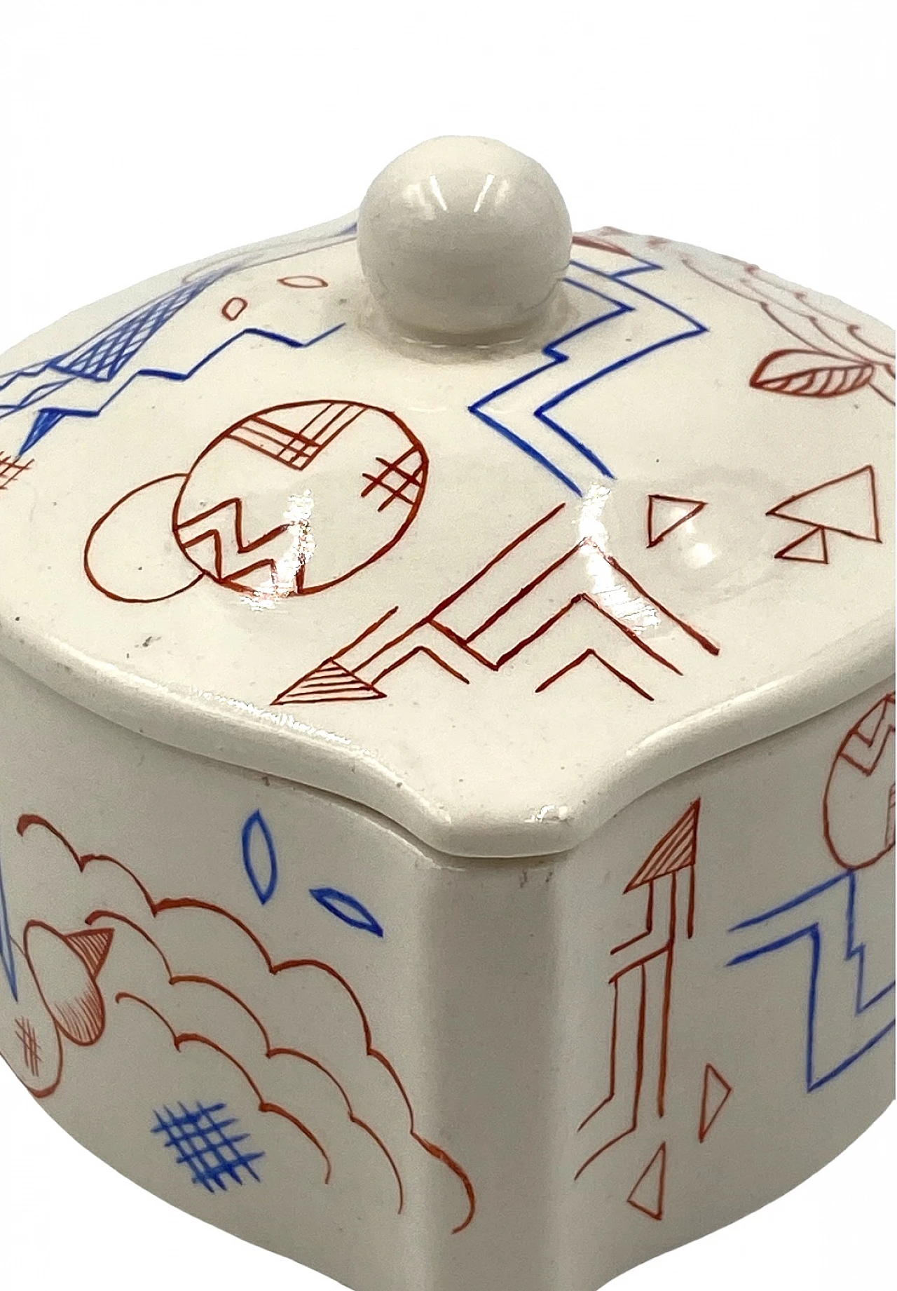 German Futurist ceramic box, 1930s 18
