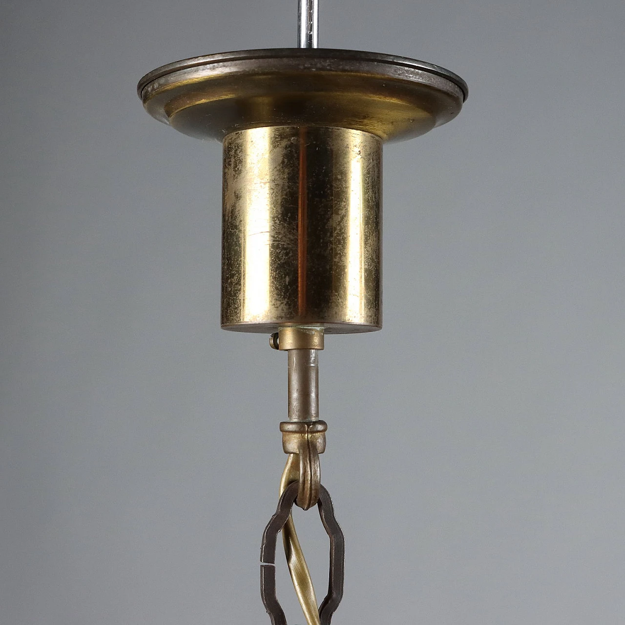 Coppia di Lampadari con pendenti in cristallo e perline in vetro 4