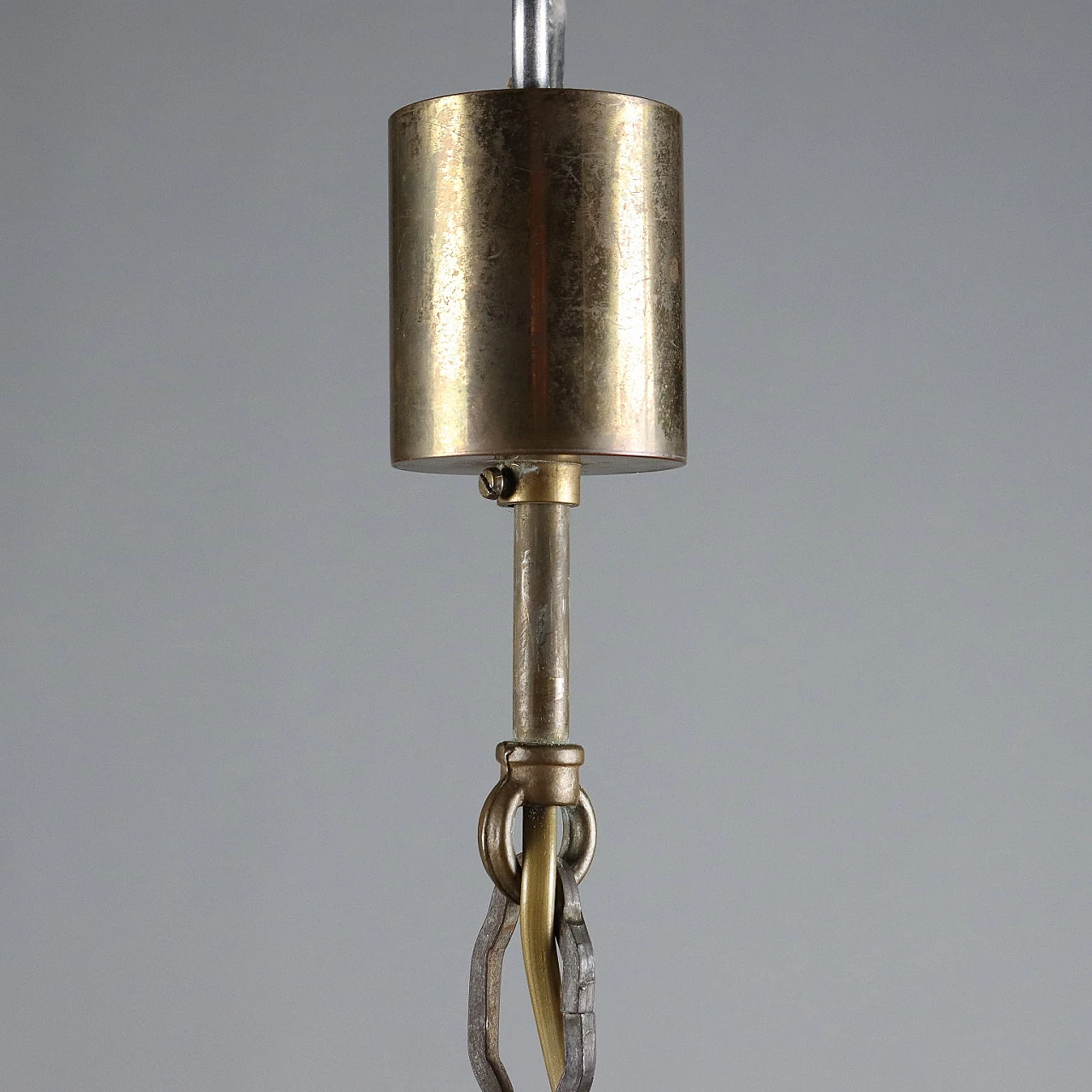 Coppia di Lampadari con pendenti in cristallo e perline in vetro 5