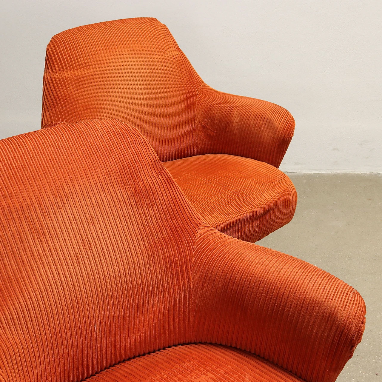 4 Dolly armchairs in velvet by G. Moscatelli for Formanova, 1970s 3