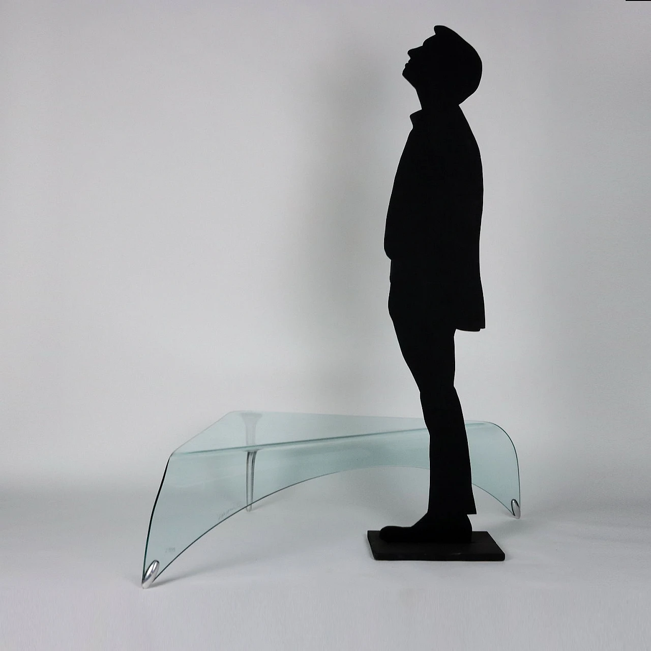 Genio coffee table in glass by Massimo Iosa Ghini for Fiam, 1990s 2