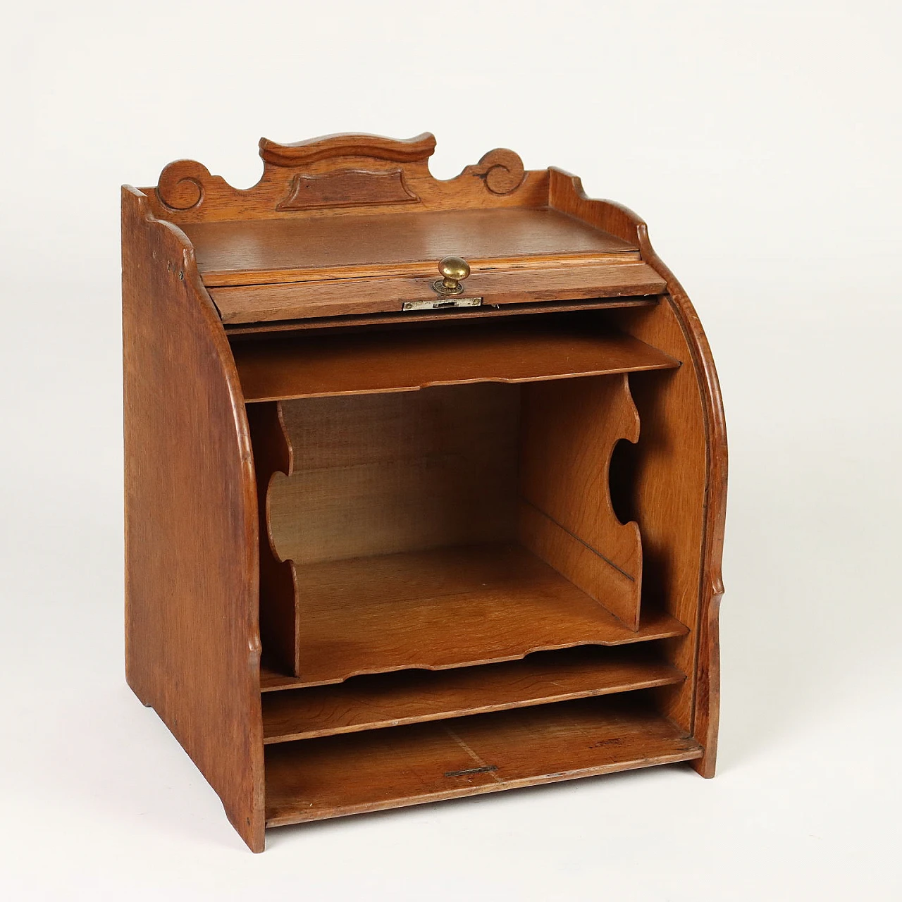 Wooden rolling shutter table filing cabinet 3