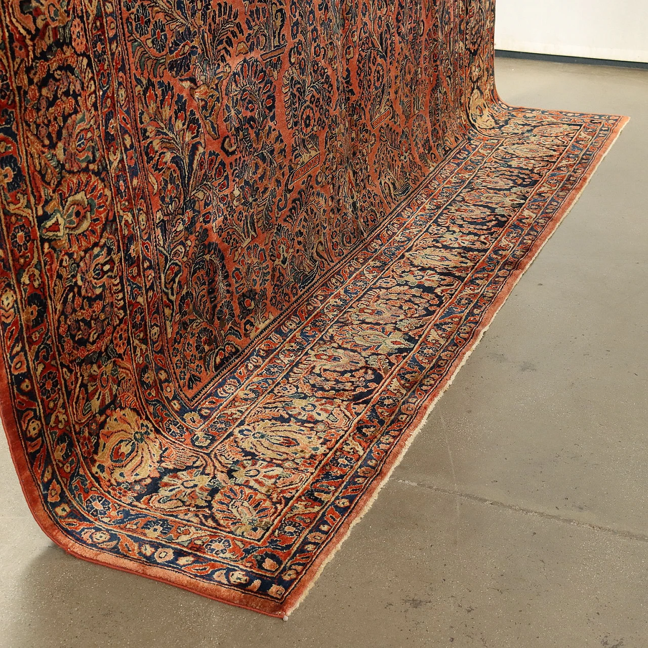 Tappeto iraniano Saruk Americano in cotone e lana 7