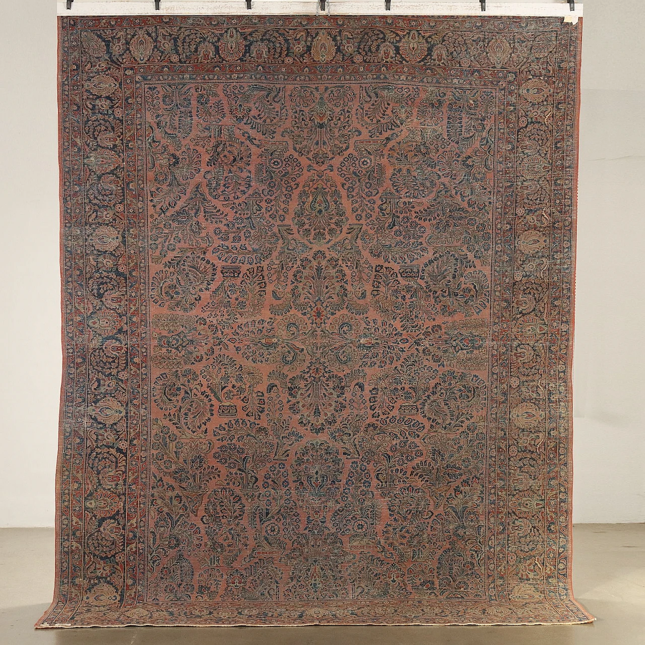 Tappeto iraniano Saruk Americano in cotone e lana 8