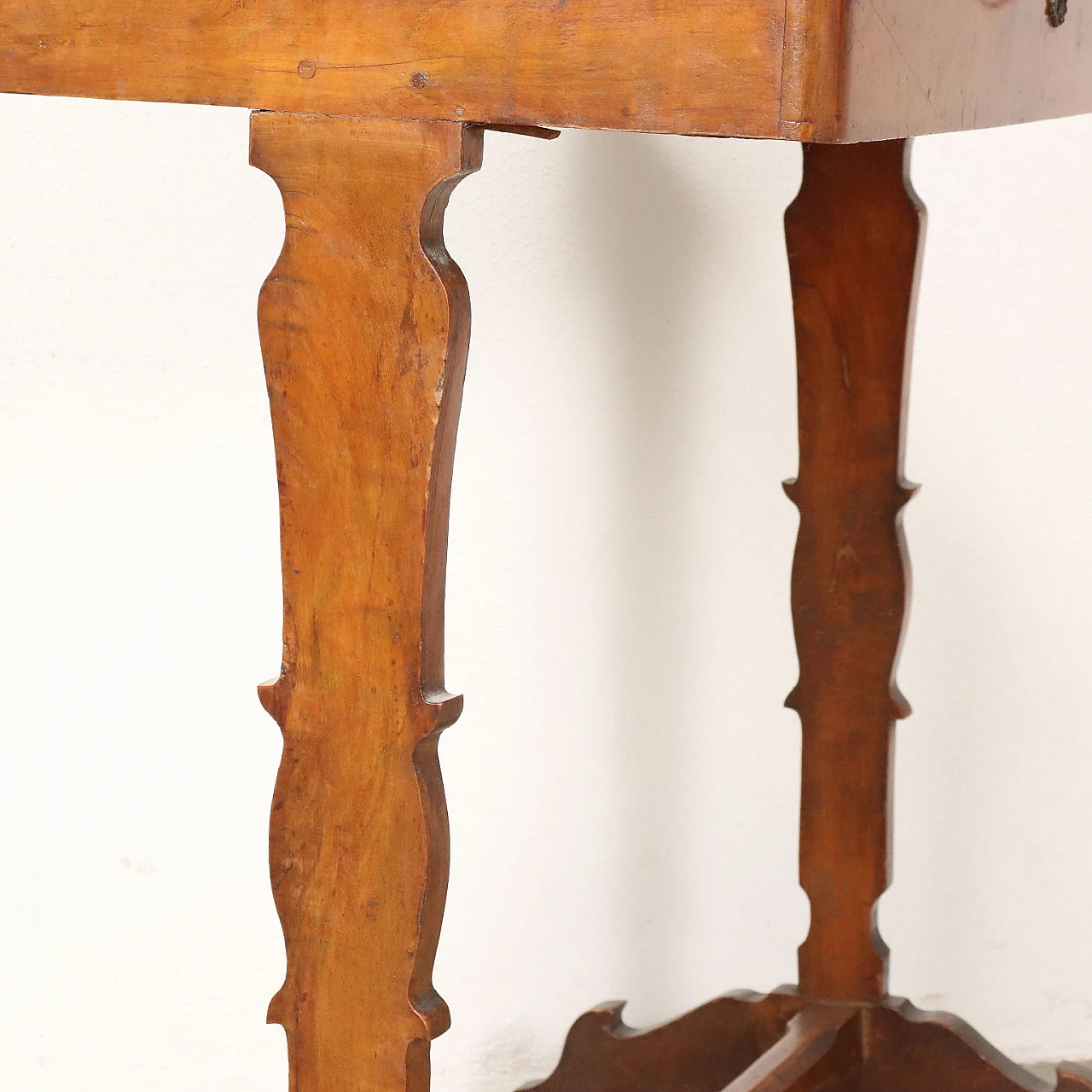 Pair of cherrywood working tables with opening tops, 19th century 9