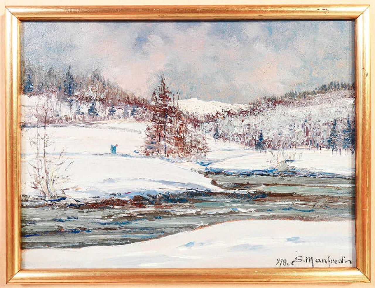 Sergio Manfredi, Upper Susa Valley, oil painting on panel, 1978 3