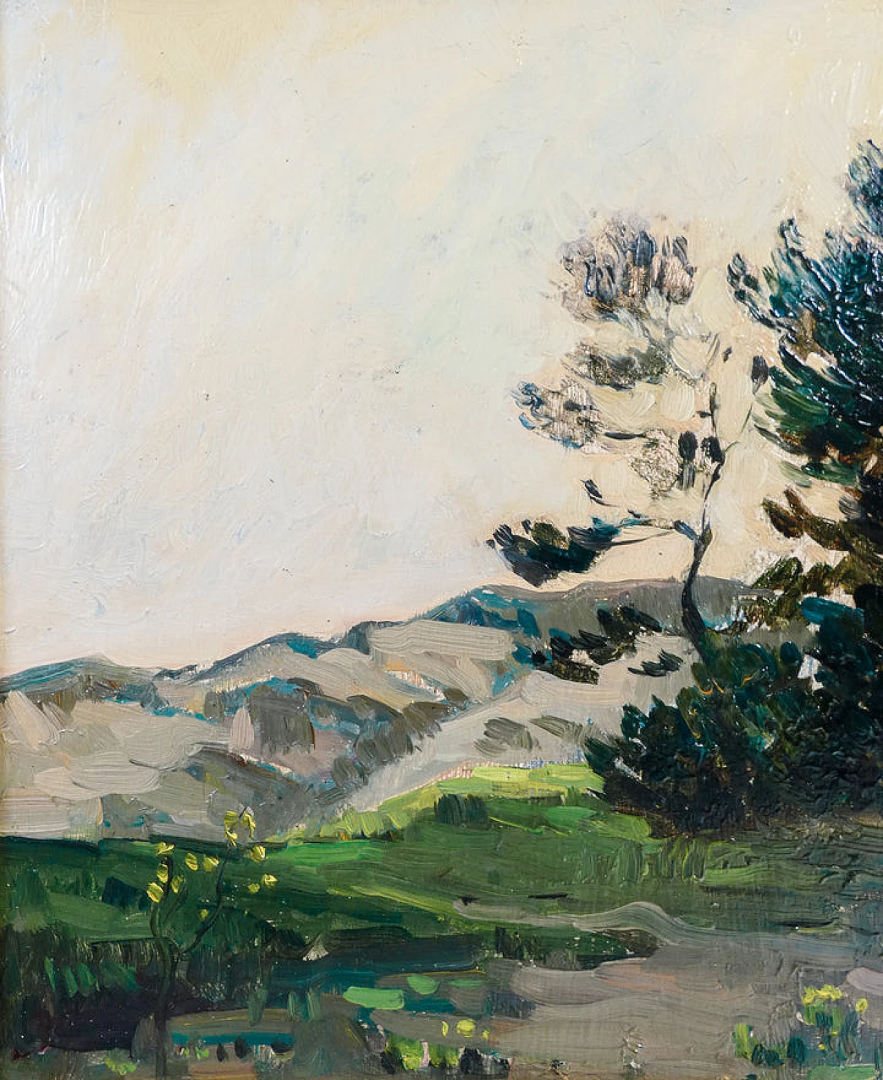 Edward Chappel, paesaggio, dipinto a olio su tavola, fine '800 4