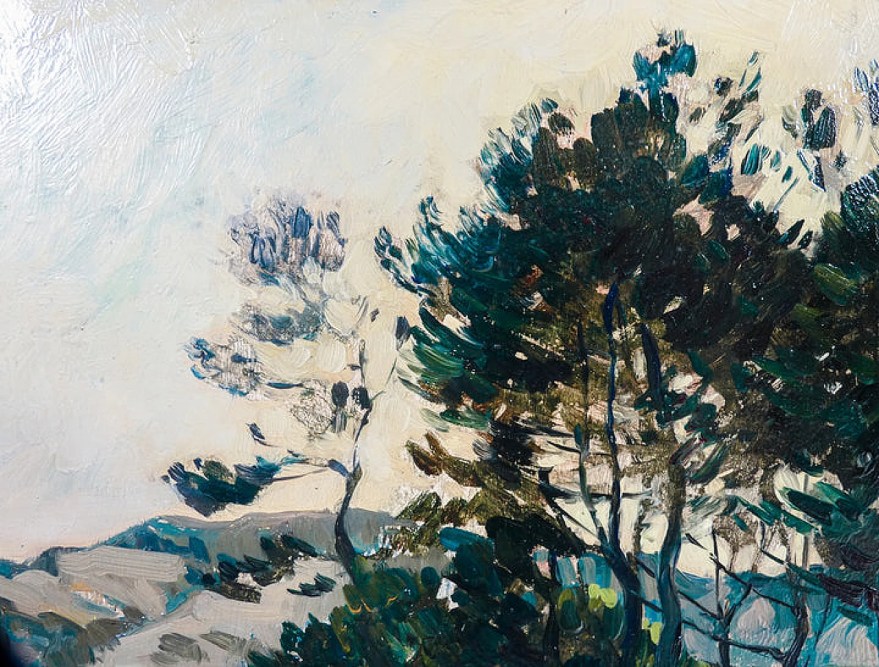 Edward Chappel, paesaggio, dipinto a olio su tavola, fine '800 6