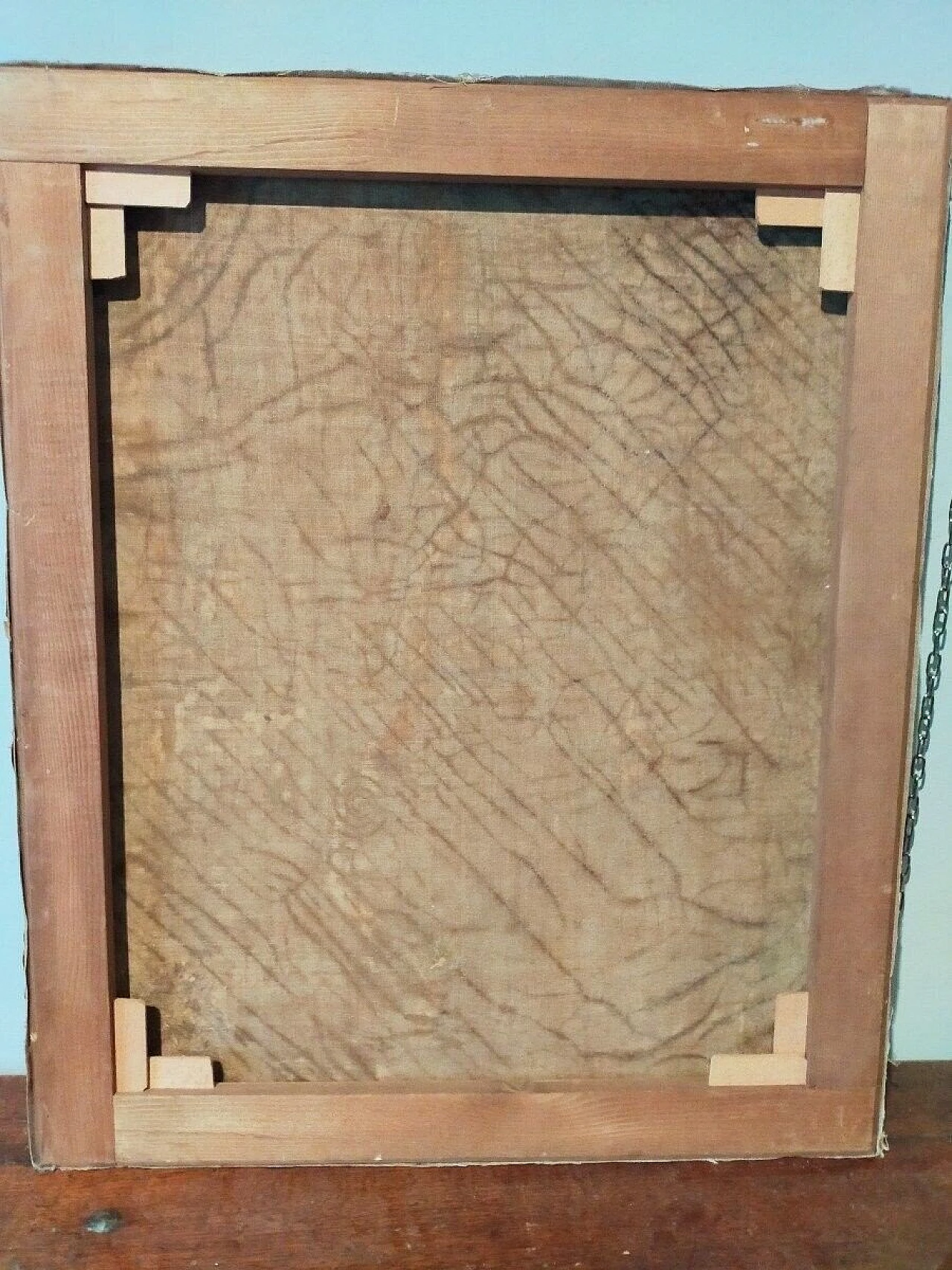 Interior with gallant scene, oil painting on canvas, 19th century 8