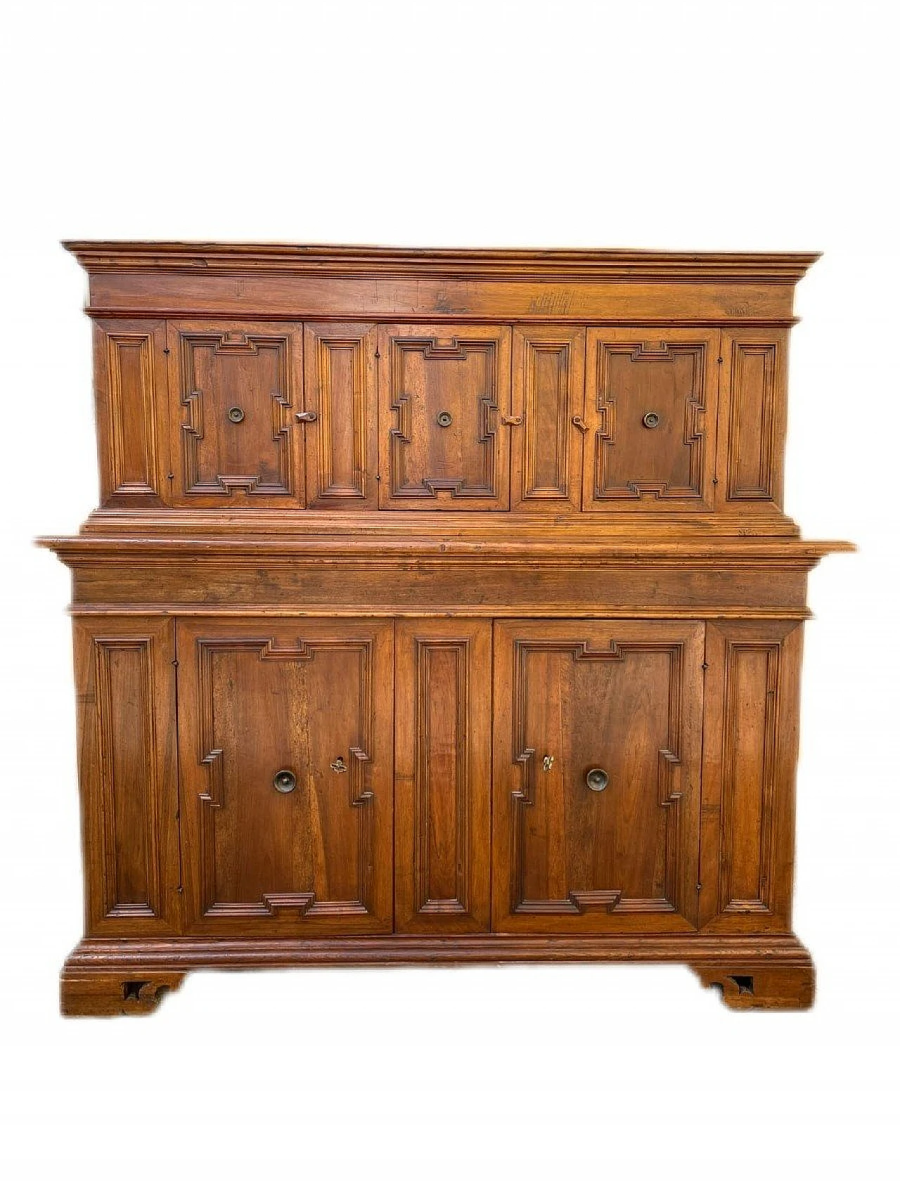 Credenza da sacrestia in massello di noce, '800 1