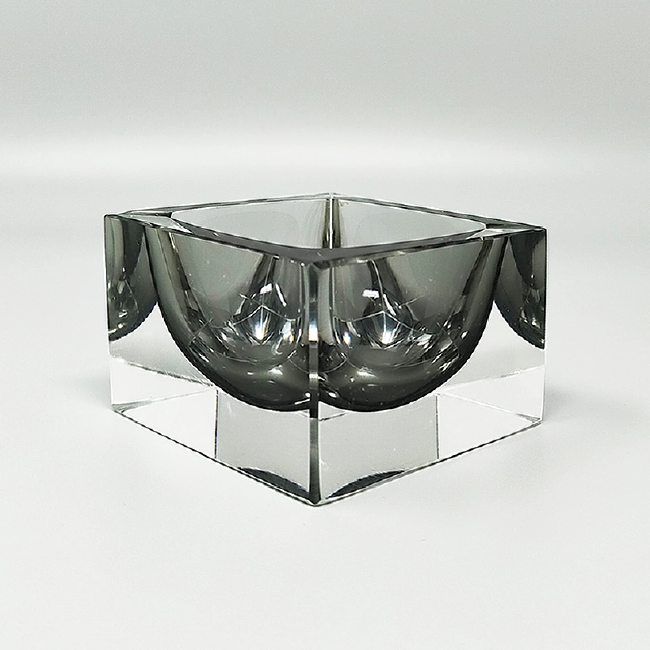 Gray Murano glass ashtray by Flavio Poli for Seguso, 1960s 7