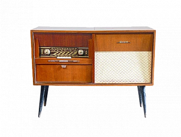 Mobile radio con giradischi Wega 224, anni '60