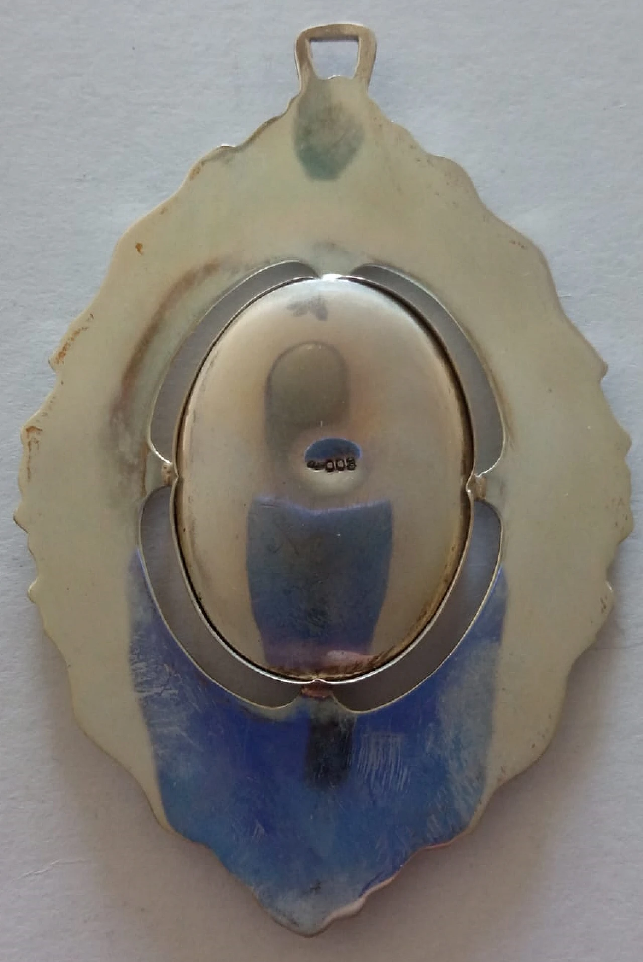 Silver 800 pendant with portrait of a lady, 1910s 3