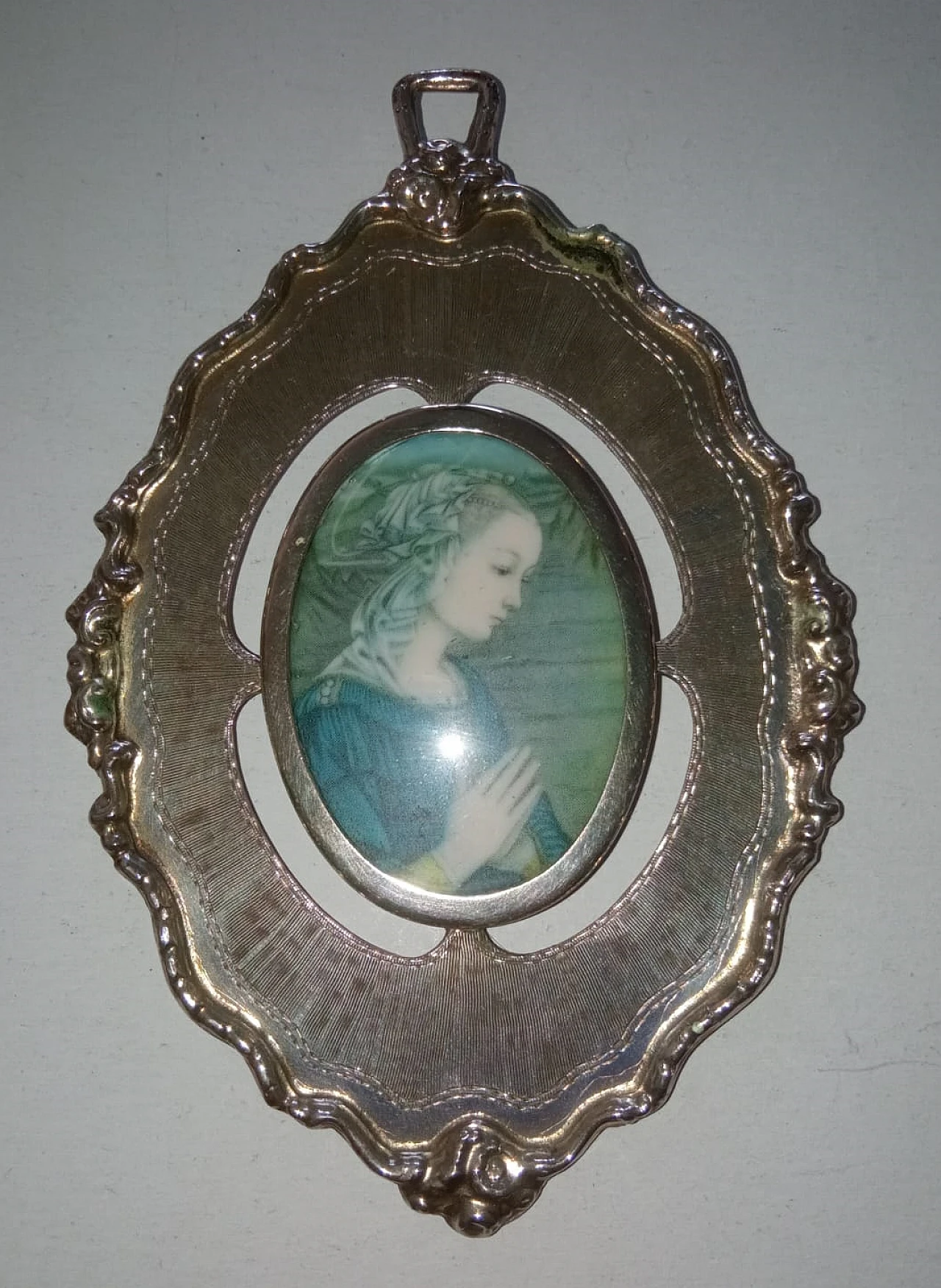 Silver 800 pendant with portrait of a lady, 1910s 5