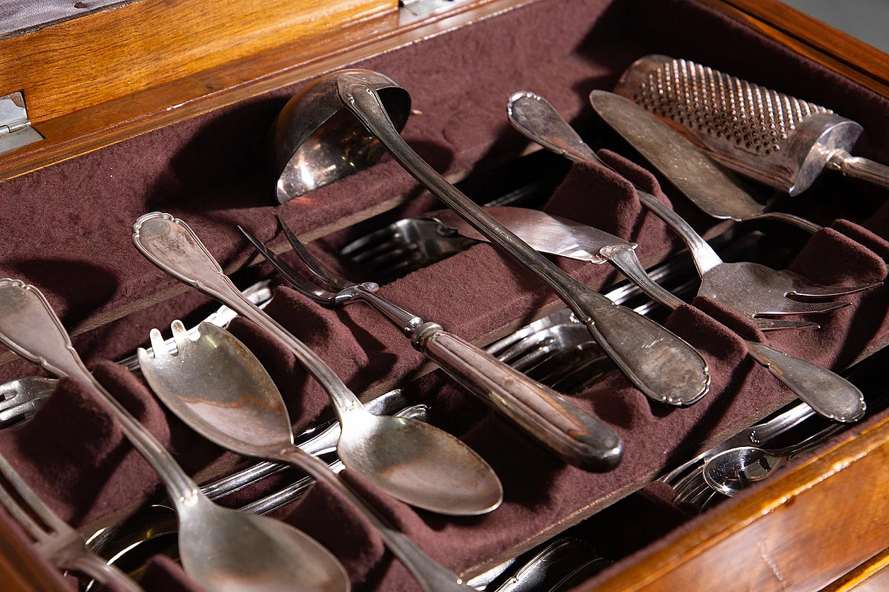 Set da portata Sambonet con custodia, anni '30 14