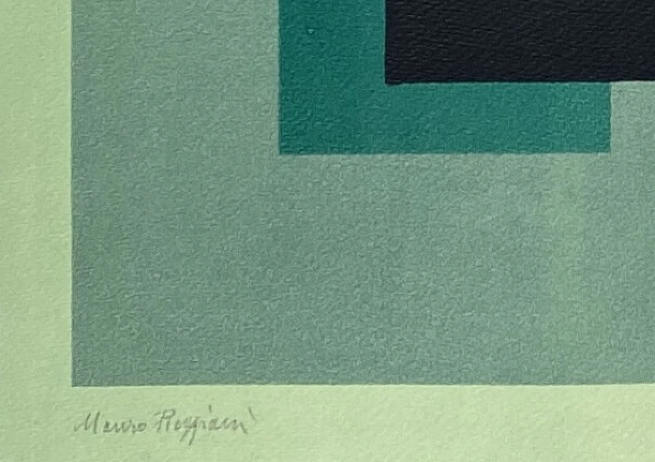 Mauro Reggiani, abstract composition, lithography 2