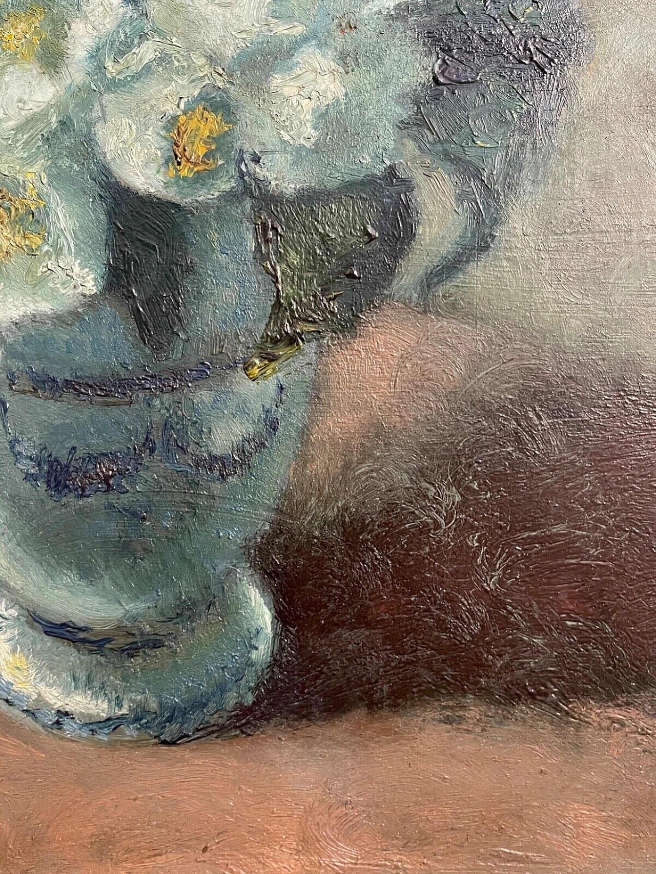 Ugo Galetti, vase of flowers, oil painting on panel 3