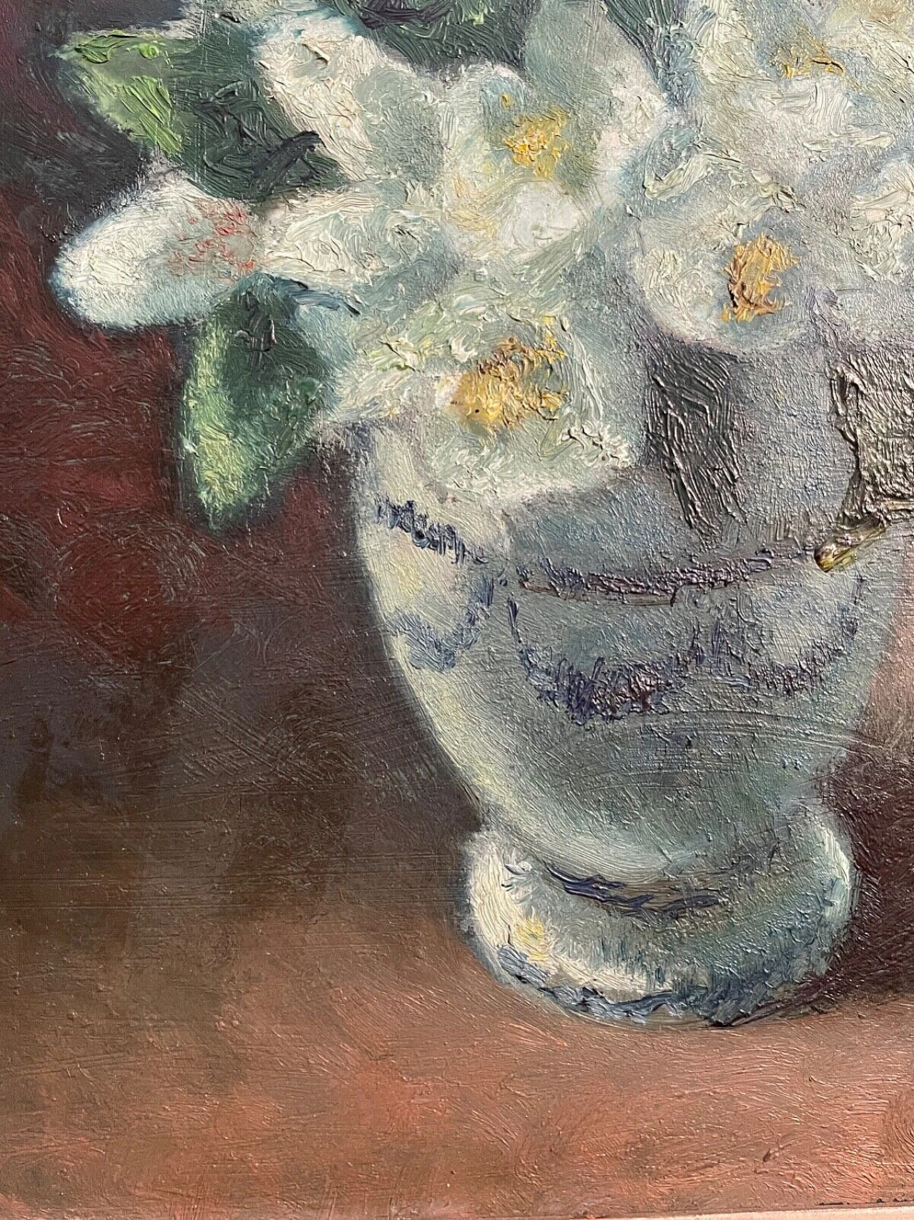 Ugo Galetti, vase of flowers, oil painting on panel 4