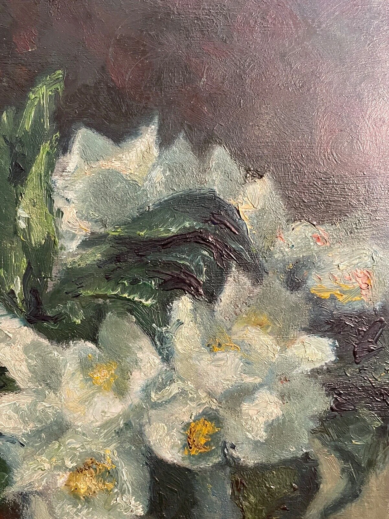 Ugo Galetti, vase of flowers, oil painting on panel 5