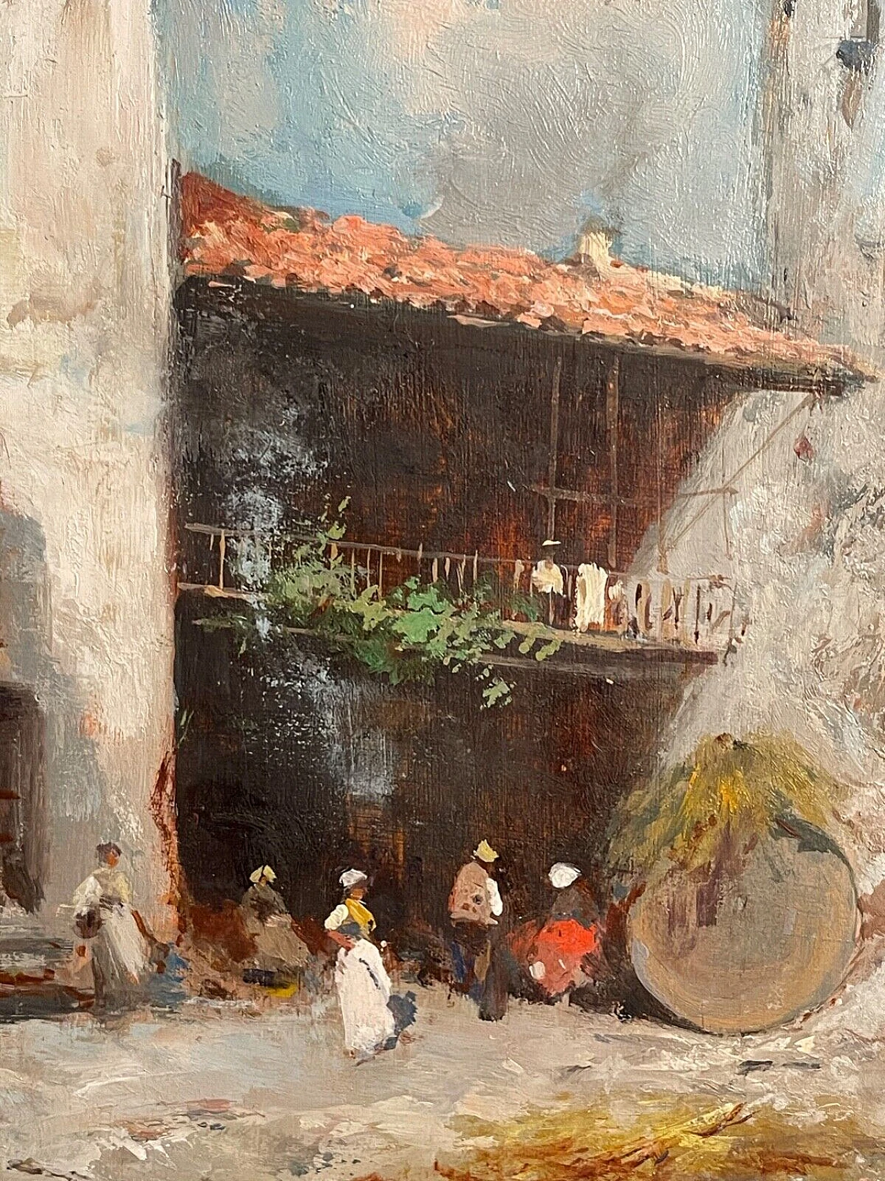 Ricciardi, Country houses, oil painting on panel, late 19th century 2