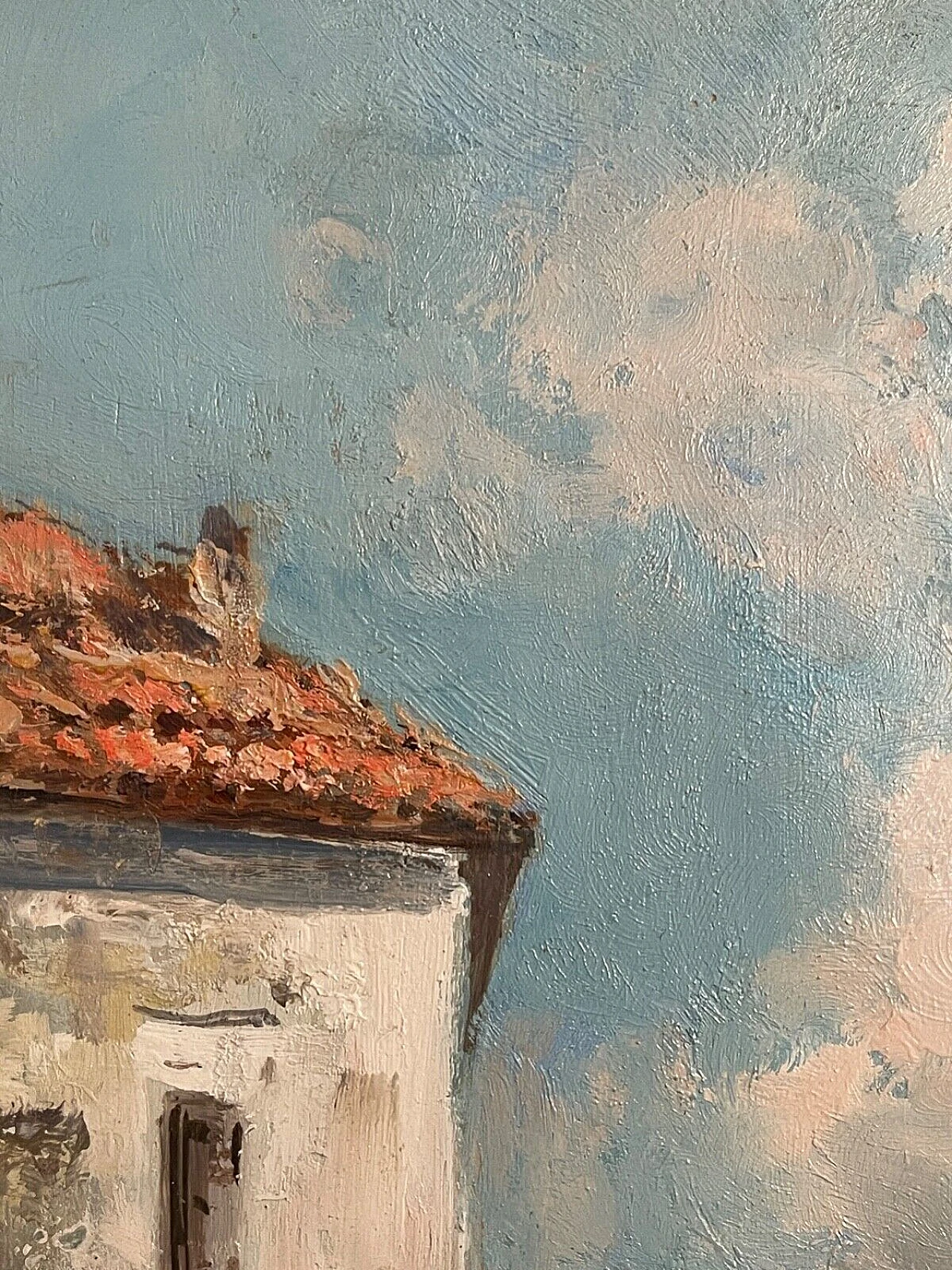 Ricciardi, Country houses, oil painting on panel, late 19th century 6