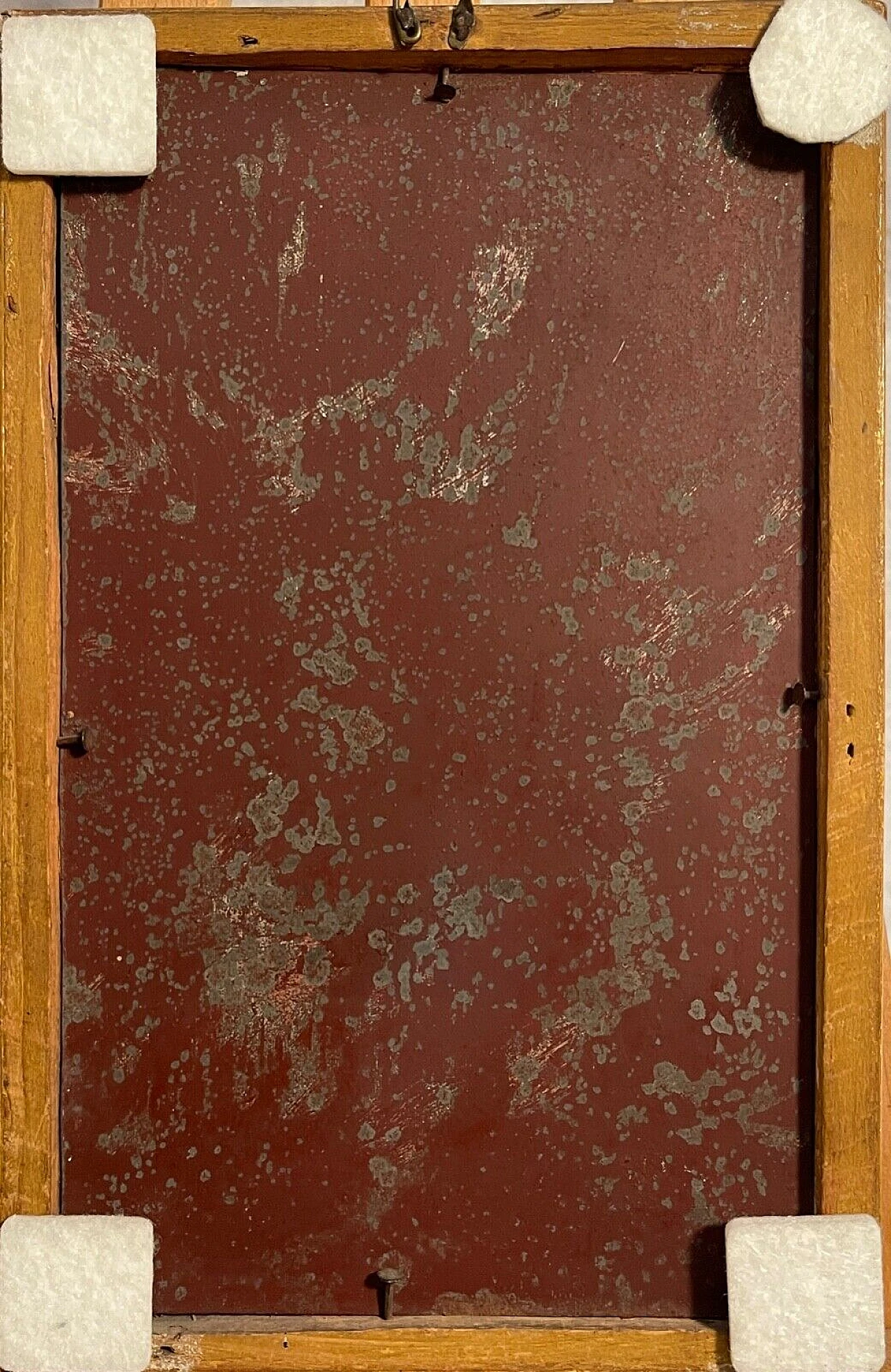 Interior with seated man, oil painting on metal, 18th century 8