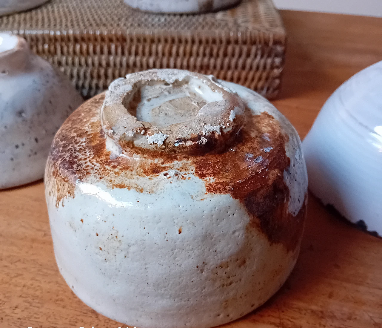 8 Ciotole Giapponesi artigianali in ceramica raku, anni 2000 13