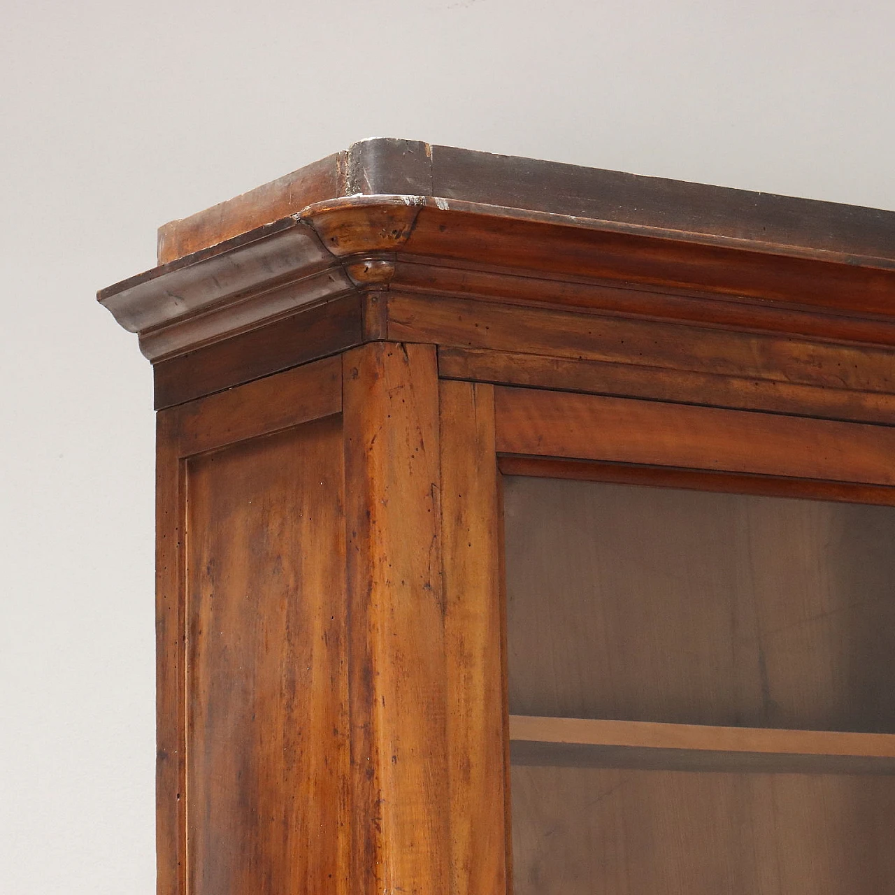 Mahogany bookcase with glass and wood doors, 19th century 4