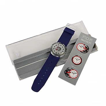 Swatch Pop PW144 Legal Blue water resistant, 1990