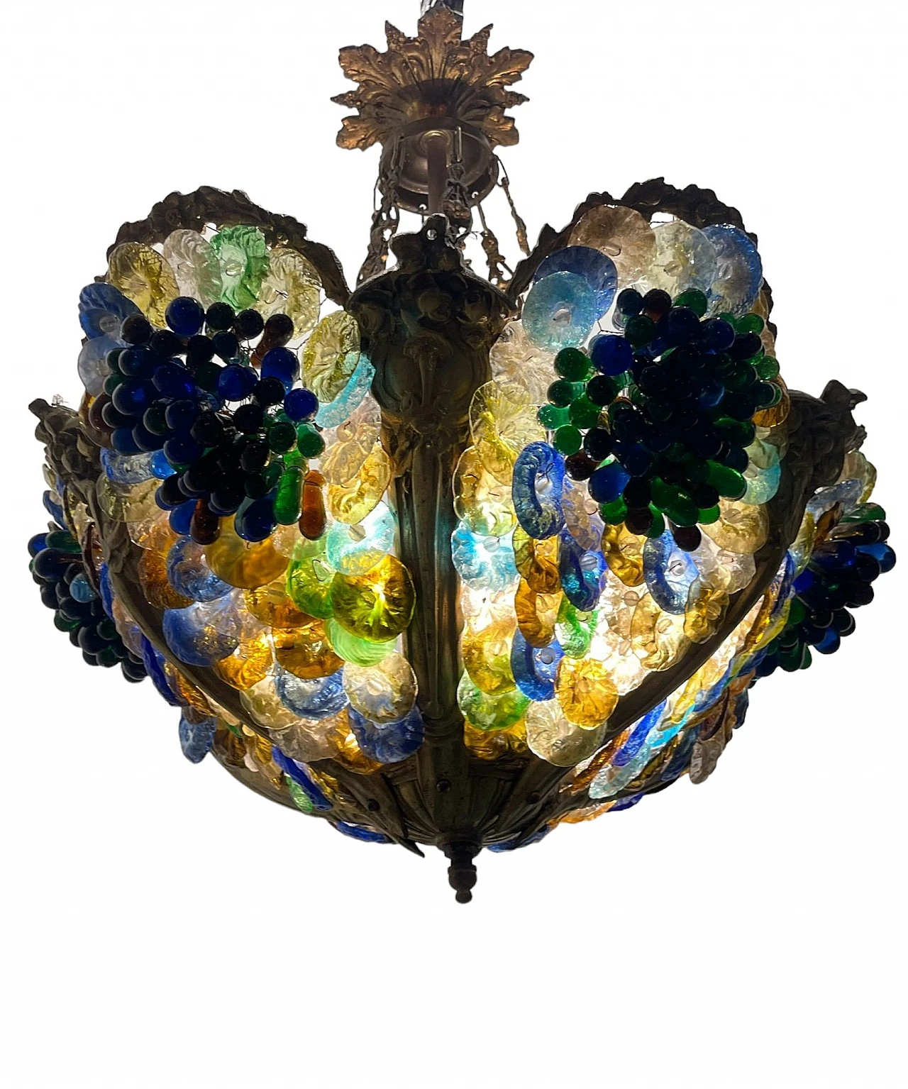 Murano glass chandelier with fruit, 1920s 1