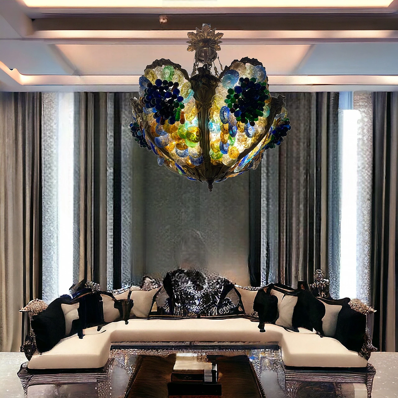 Murano glass chandelier with fruit, 1920s 2