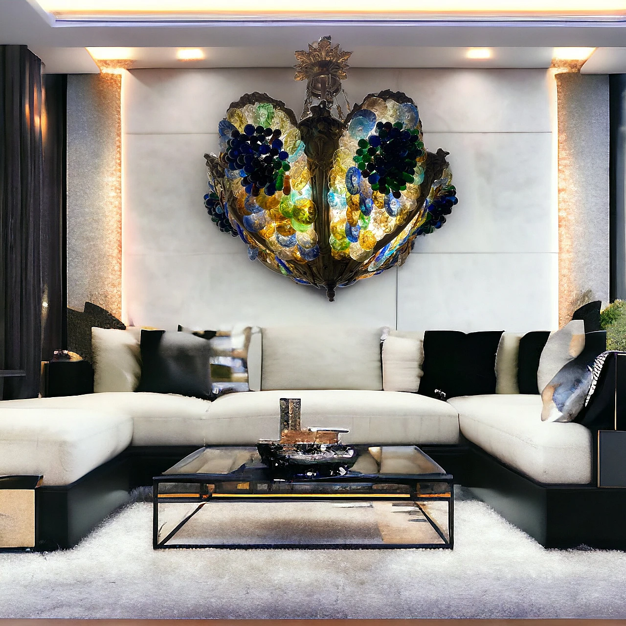 Murano glass chandelier with fruit, 1920s 3